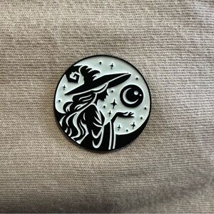 Witch and Moon Enamel Pin